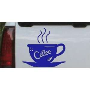  Blue 4in X 3.6in    Coffee Cup Cafe Restaurant Business 