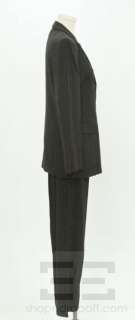 Vestimenta 2pc Black Wool & White Pinstripe Blazer Jacket & Pants Suit 