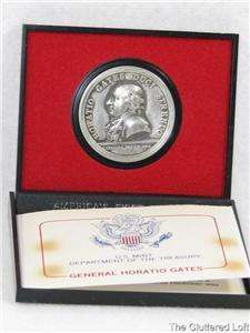GENERAL HORATIO GATES 1973 Americas First Medals Case +  
