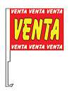 Venta Car Dealer Window Roll Up Flag w/pole JX