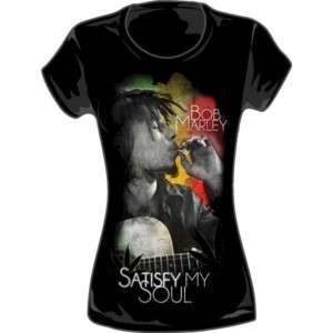 NEW Bob Marley Smoking Soul Ladies Women Jr T shirt top  