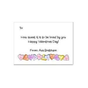 Valentine Candy Hearts Flat Card