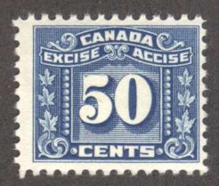 CANADA Excise Tax Revenue Stamp Van Dam FX80  
