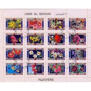  United Arab Emirates Stamps Umm Al Quwain 16v Sheet 
