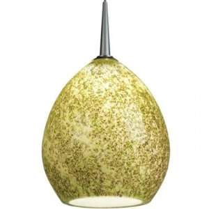  Vibe Line Voltage Pendant with Lime Glass Finish Bronze 