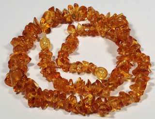 GENUINE BALTIC AMBER NECKLACE 17 3/4 INCH  