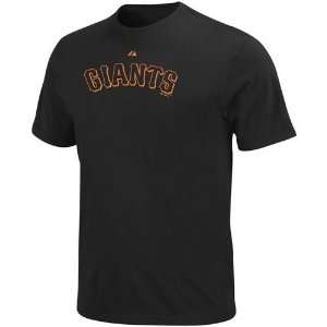  San Francisco Giants Wordmark Logo T Shirt (Black) Sports 