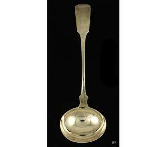 Large 18285 1830 American Coin Silver Punch Ladle by R & W Wilson 
