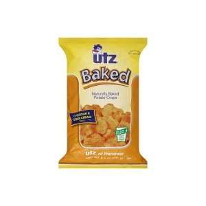 Utz Baked Potato Crisps, Naturally Baked, Cheddar Sour Cream Flavor, 8 
