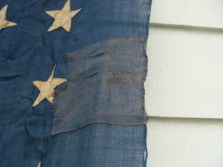Antique 1890 Wyoming 44 Star Sewn American Flag  