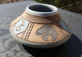 Mary Tuttle Native American Inspired Art Pottery Earthenware Vase 