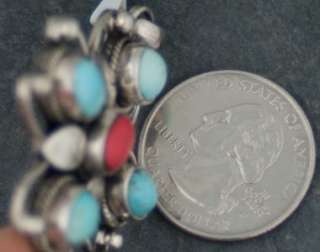 Native American Navajo 925 Sterling Silver Rare Natural Turquoise 