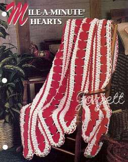 Mile A Minute Hearts Afghan, Annies crochet pattern  