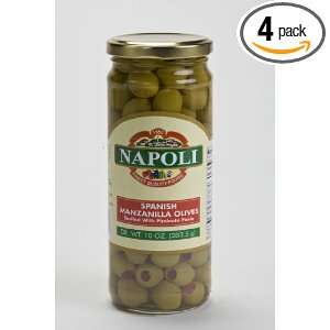 Napoli Stuffed Manzanilla Olives 10oz (Pack of 4):  Grocery 
