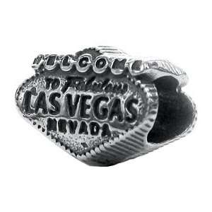  Zable Welcome To Las Vegas Travel Sterling Silver Charm 