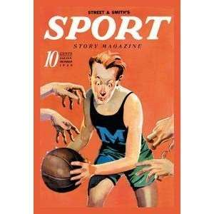 Vintage Art Sport Story Magazine Stiff Competition   Giclee Fine Art 