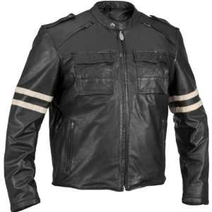  Road Baron Retro Mens Vintage Leather Harley Motorcycle Jacket w 