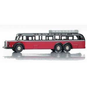  Mercedes Benz O10000 Bus Red and Black 187 Diecast Model 