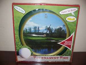 GOLF ANALOG WALL CLOCK TOURNAMENT TIME WITH SOUNDS  
