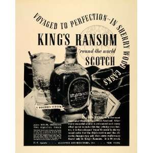 1936 Ad Kings Ransom Scotch Alcohol Sherry Liquor   Original Print Ad