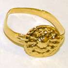 cool ancient roman flower gold clad ring authentic rare artifact