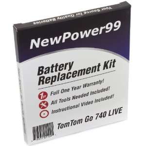  TomTom Go 740 LIVE Battery Replacement Kit with 