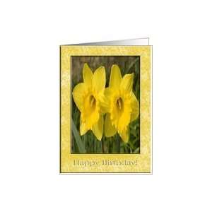  Yellow Daffodils, Marchs Birth Flower, Happy Birthday 