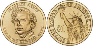 Presidential Dollar MintRoll 2010 P Franklin Pierce PR3  
