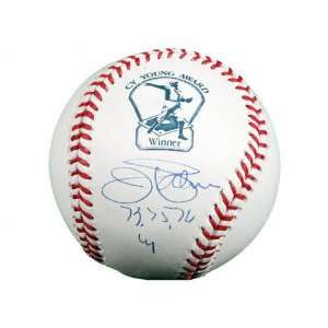 Jim Palmer Autographed Cy Young Baseball with 73, 75, 76 