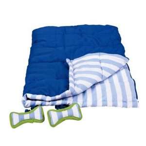  Bamboo Dog Sleep Over Bag, Blue/White: Pet Supplies