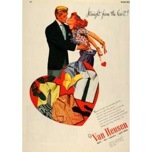  1947 Ad Van Heusen Clothing Fashion Couple Romance Heart 