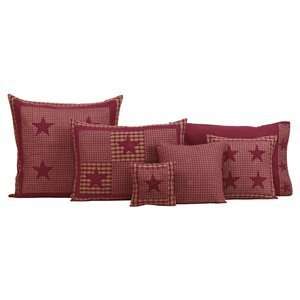  Victorian Heart Burgundy Applique Star Pillow: Home 