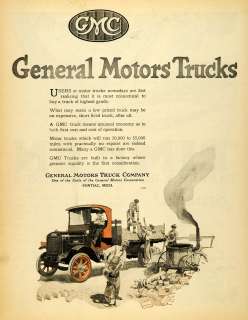 1920 Ad GMC Workers Commercial Trucks General Motors Co Pontiac 