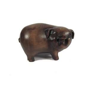  Boxwood Netsuke Pig