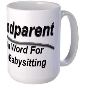 Grandparents Latin Meaning Humor Large Mug by   