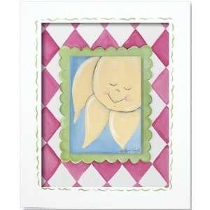  Moon and Star Sun Framed Giclee Wall Art Color Pink 
