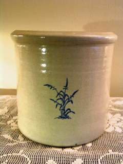 Red Wing Stoneware Crock 6 Tall Wheat Design  