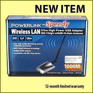   Power USB Internet 802.11N Adapter 5dBi Antenna 813538011154  