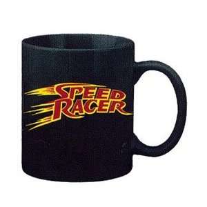  Speed Racer Logo Black Coffee Mug: Kitchen & Dining