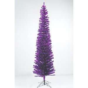  7.5 Purple Pencil Tinsel Artificial Christmas Tree: Home 