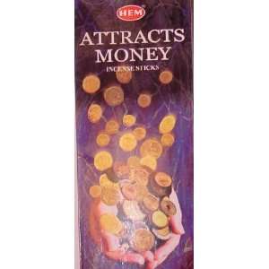  Attracts Money   20 Stick Hex Tube   HEM Incense Beauty