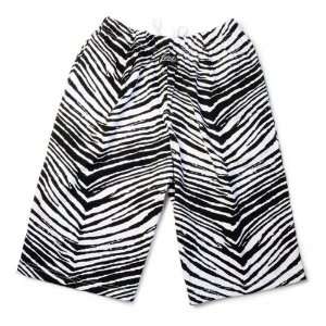  Zubaz Shorts Black/White Zubaz Zebra Shorts Sports 