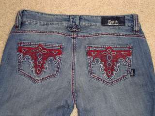 NWT ANTIK Denim Eva bootcut jeans red stitch 26 X 33  