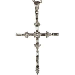  Gold Diamond Cross Pendant: DaCarli: Jewelry
