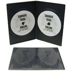  5 5mm Ultra Thin Black DOUBLE DVD Empty Replacement Boxes 