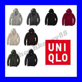 One Brand New UNIQLO Men Sweat Full Zip Hoodie Parka Jacket  