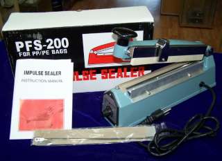 New 8 inch hand Impulse heat sealer with cutter  