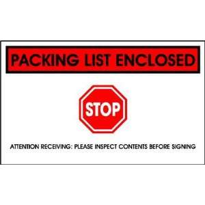  5 1/2 x 10 Red Packing List Enclosed   Fragile 