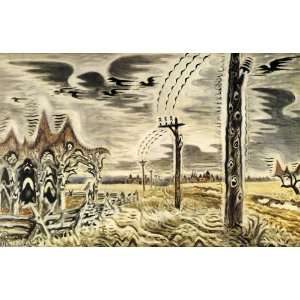  Hand Made Oil Reproduction   Charles Burchfield   32 x 20 