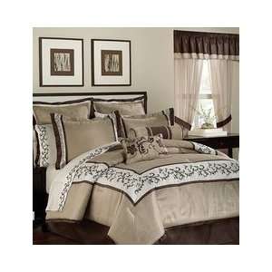  24 Piece Embroidered QUEEN Bed Room in a Bag Set NEW $400 Home